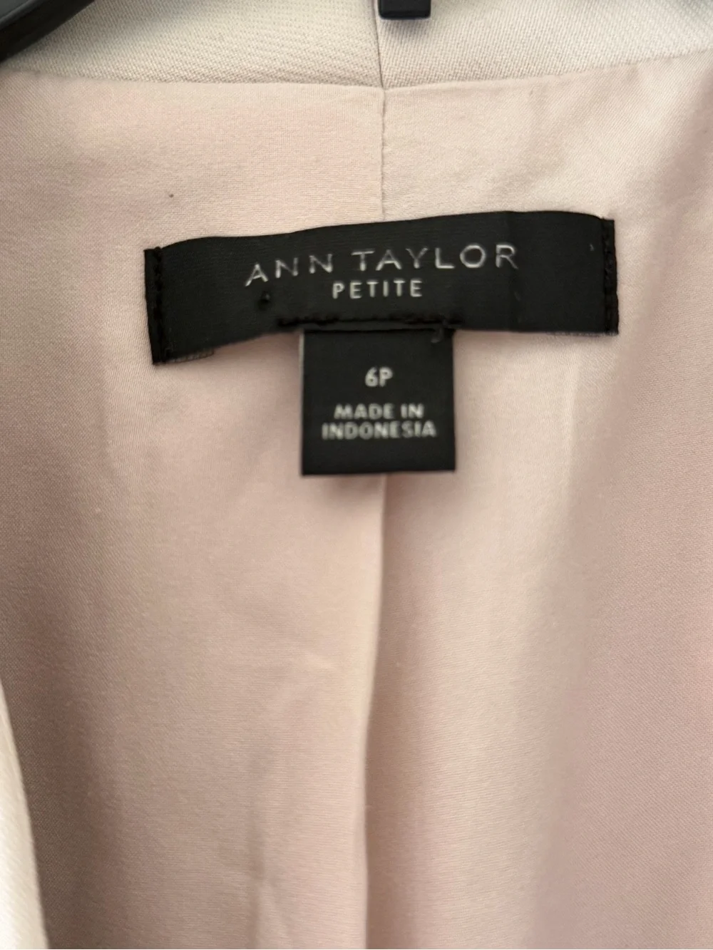 Ann Taylor Light Beige Single-Button Blazer